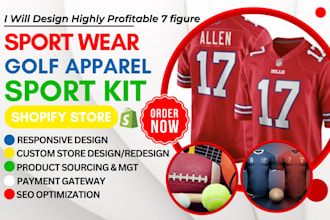 design sportwear golf apparel yoga sport kit jersey shopify dropshipping store