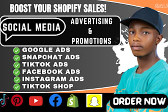 do snapchat ads, tiktok ads, google ads, instagram meta ads manager, tiktok shop