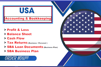 prepare income statement, cash flow for tax filling and sba loans