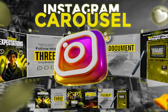 design an attractive, creative carousel post for your instagram
