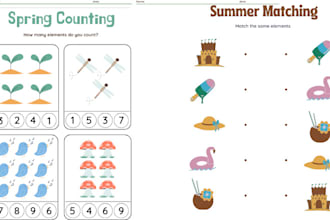 design kids worksheets activity books, flashcards and coloring pages
