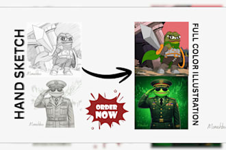 draw an awesome meme coin art, and telegram stickers, within 24hrs