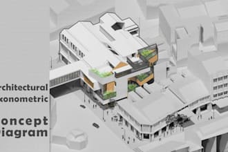 do architectural axonometric, concept diagram and more
