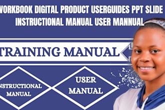 create training manual, workbook design, video course creation, ppt slide
