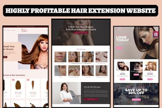 design hair website beauty salon hair extension fashion store wix hair extension