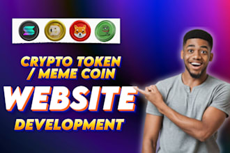 create a crypto token meme coin website nft landing page
