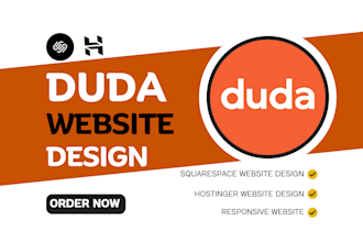 duda website, squarespace website, hostinger website
