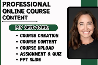 do online course content, course creation course curriculum for coaching program