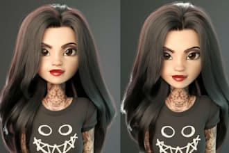 create 3d stylize character model 3d cartoon  character design 3d game character