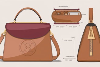 design any bags, fashion handbag, tote bag tech pack and accessories