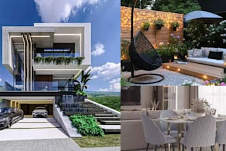 do 2d 3d architect design interior exterior landscape and animation