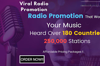 do radio promotion your song to over 10k djs radio airplay