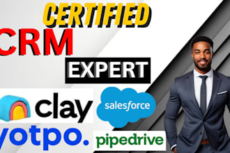 setup customize board workflow automate in clay, yotpo, pipedrive, saleforce CRM