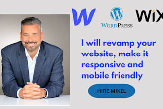 revamp webflow website wordpress wix website responsiveness mobile view redesign