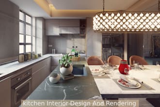 do kitchen interior design, remodel, layout and render