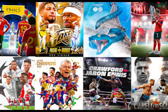 design sports graphics, posters, flyers, football, nba, NFL, nhl, soccer, ufc,