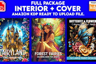 design amazon kdp kids and adults coloring pages adult colorign book and covers
