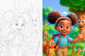 do children book illustration and children story book ilustration