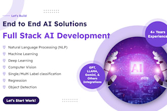build end to end ai solutions, nlp, ml, deep learning, ai development