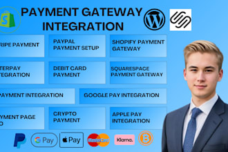 integrate stripe paypal klarna crypto payment gateway in wix shopify wordpress