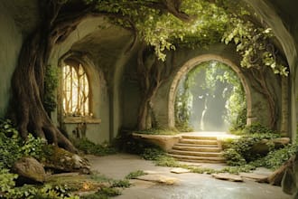 do a creative photorealistic environmental concept art
