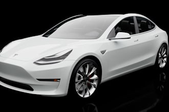 model 3d luxury vehicle ready for unity game, detailed 3d car truck exterior,rig