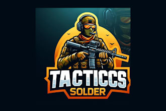make an tactical soldier esport mascot logo in just two day