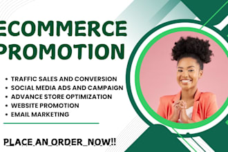 promote and advertise etsy, shopify, ebay, amazon, to boost traffic and sales