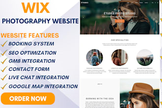 design seo optimized wix photography website photographer website drone website