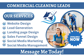 generate commercial cleaning leads, house cleaning, residential cleaning leads