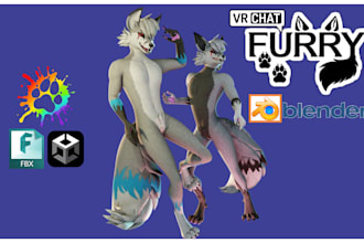 create a custom 3d nsfw furry, vrchat, vrchat avatar, 3d model