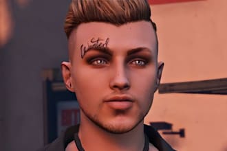 make a custom ped with a custom tattoo and add clothe for your fivem ped
