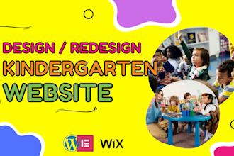 design or redesign kindergarten, preschool elearning website