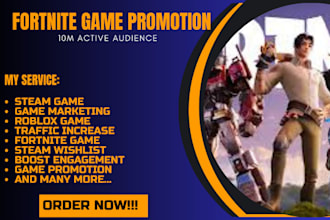fortnite game promotion, fortnite map promotion, fortnite creative roblox steam