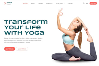 design fitness website, gym yoga sport fitness personal trainer, fitness website