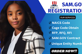 do sam gov registration get cage code uei naics bid proposal for government con