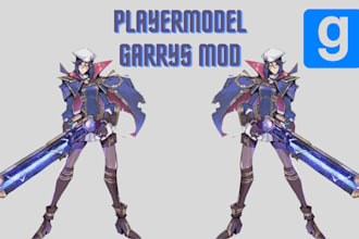 create gmod character player model port your gmod 3d vrchat vtuber anime avatar
