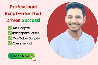write scripts for youtube, instagram, and video content