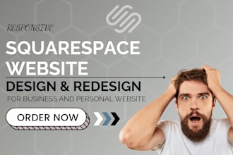 build squarespace website design or redesign, develop squarespace landing page