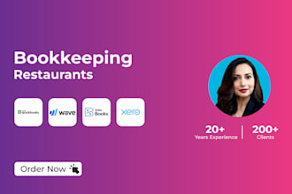 do bookkeeping for restaurants, coffee shops, food truck, bakery