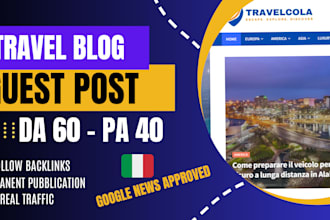 place your guest post on my premium italian travel blog