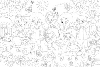 create coloring book pages for kids and children