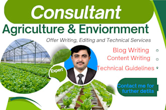 agriculture consultant and environmental expert