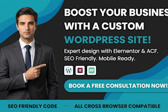 develop and create a wordpress website with elementor and acf or elementor pro