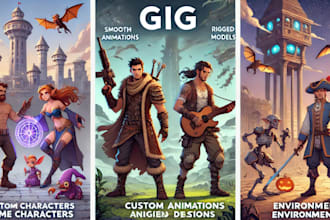 create unique game characters, animations, and environments in 2d or 3d