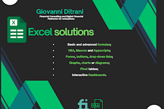 develop excel formulas, macros, vba and pivot tables