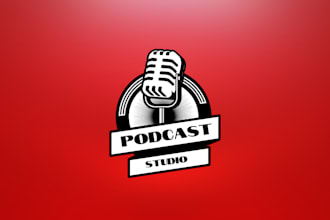 do a professional podcast logo design