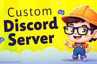 create a custom gaming, nft or anime discord server