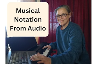 create a professional sheet music transcription from audio