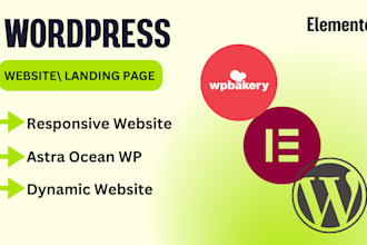 design wordpress using astra oceanwp avada divi elementor wpbakery